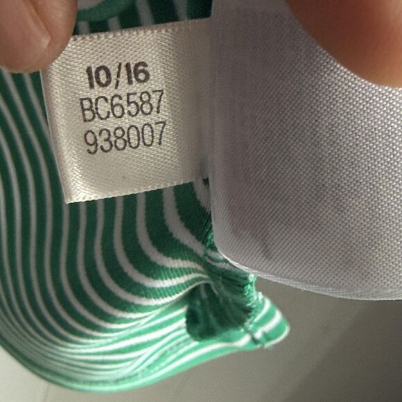 Pinehurst Adidas Polo Shirt Mens Small Green Stripe Golf Performance BC6587 - Picture 11 of 12